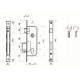 incuietoare cu rulment pentru usi de exterior cu trei curse 152R-3T